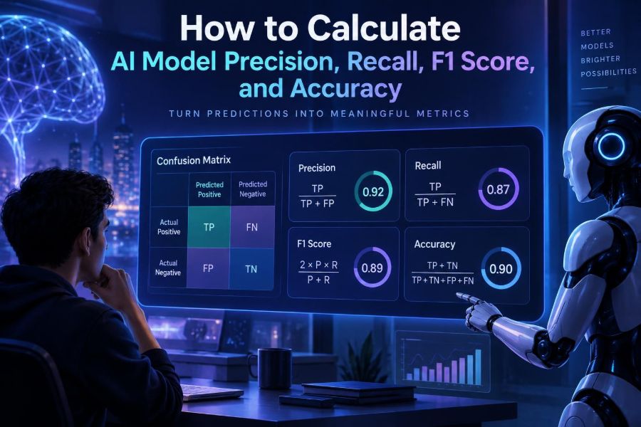 🤖 How to Calculate AI Model Precision, Recall, F1 Score, and Accuracy