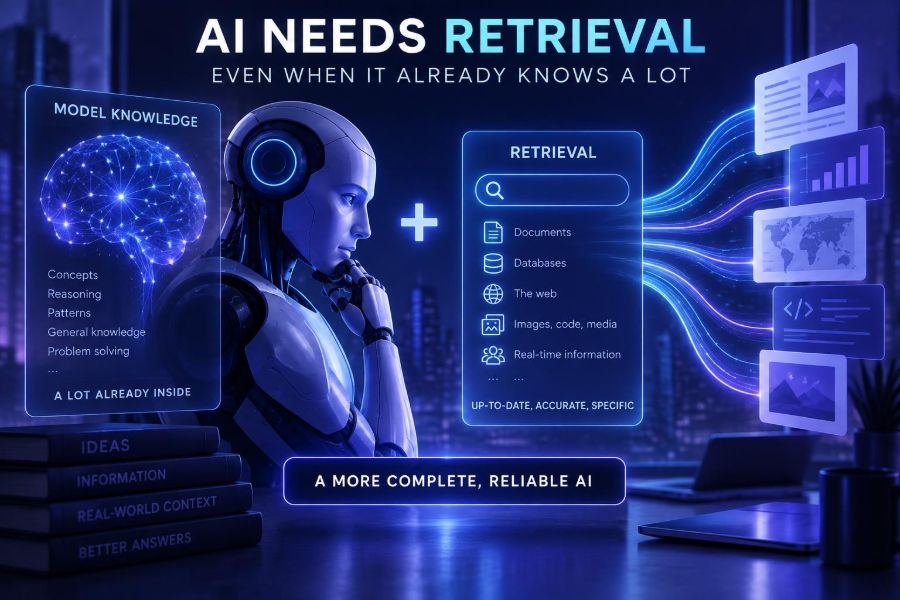 🤖 Why AI Systems Need Retrieval Even When the Model Already Knows a Lot