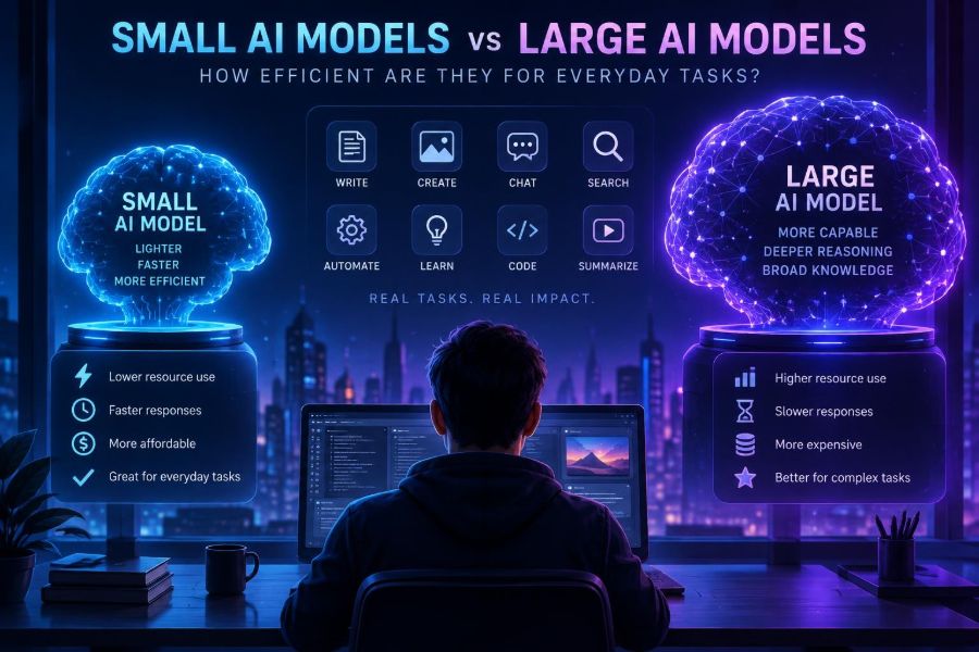 🤖 How Efficient Are Small AI Models Compared with Large Models for Everyday Tasks?