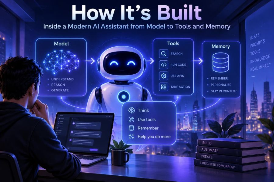 π€ How Itβs Built: Inside a Modern AI Assistant from Model to Tools and Memory