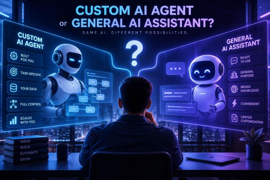 🤖 Is It Worth Building a Custom AI Agent Instead of Using a General AI Assistant?