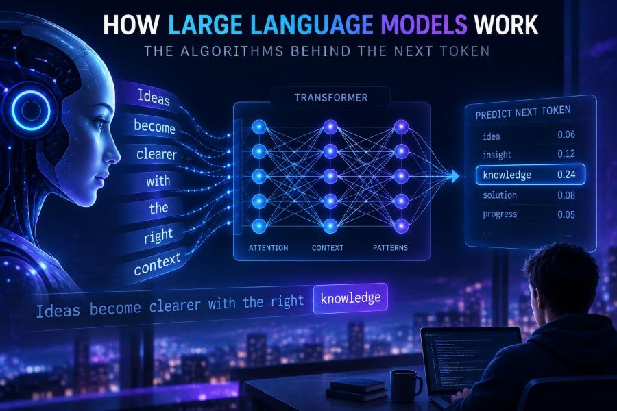 π€ The Algorithms Behind Large Language Models and How They Predict the Next Token