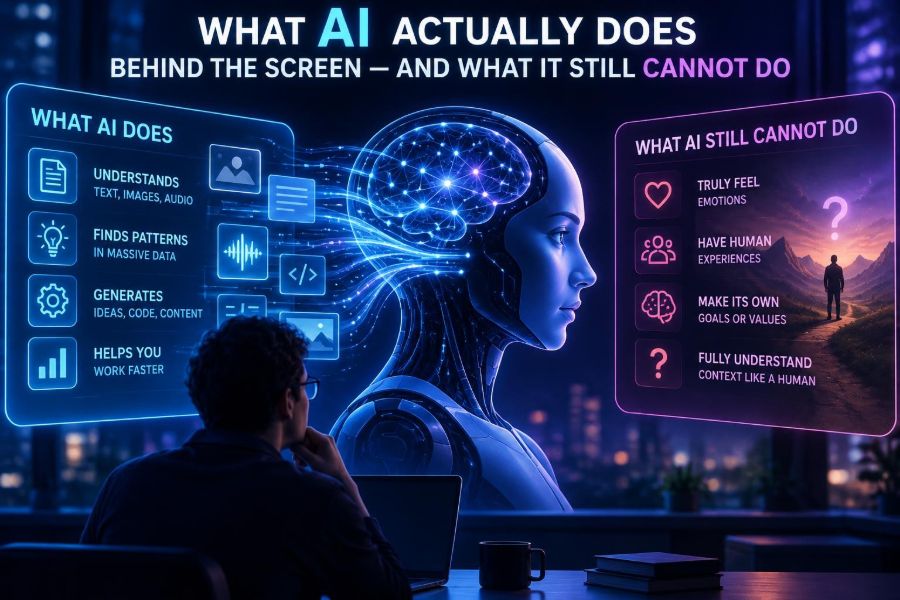 🤖 What AI Actually Does Behind the Screen—and What It Still Cannot Do
