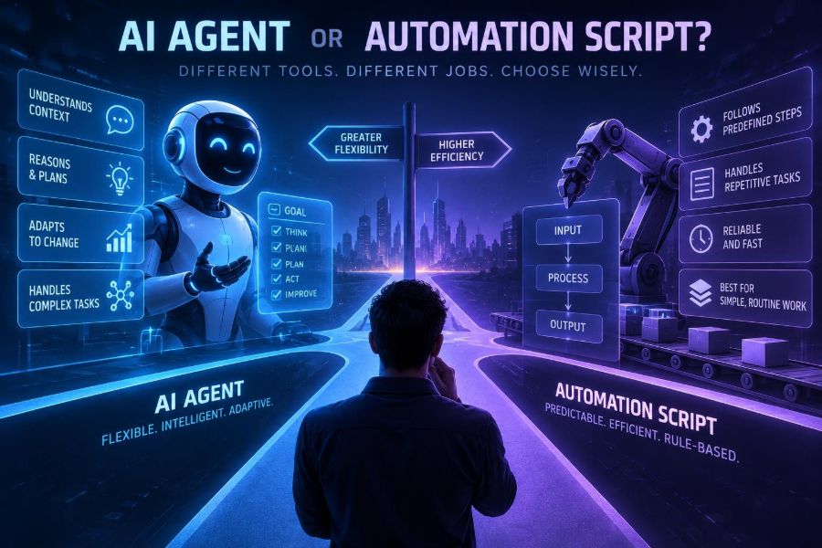 🤖 When Should You Use an AI Agent Instead of a Traditional Automation Script?